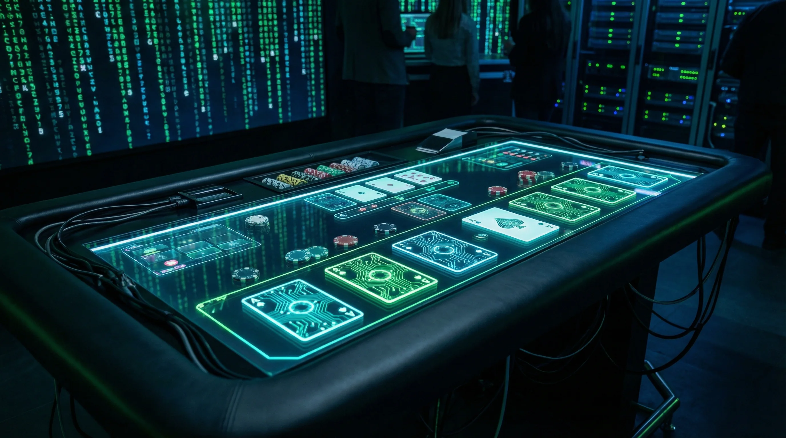 Mesa de bacará elegante com tema hacker no donaldbet